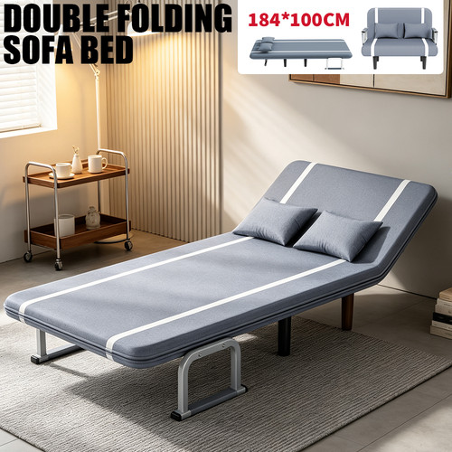 Double fabric sofa bed - bed, sleeper