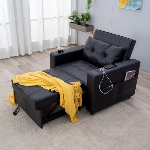 Linen faux leather - bed,