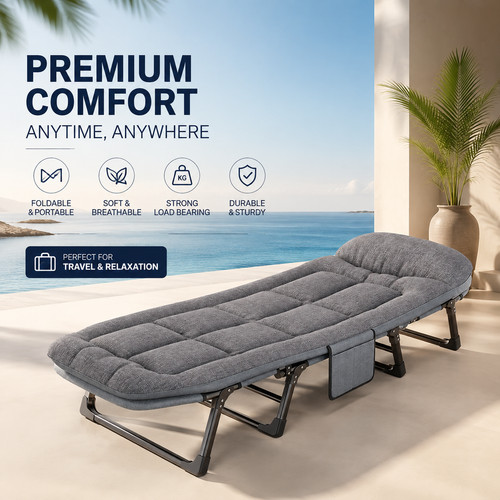 Folding recliner bed lounger - folding,