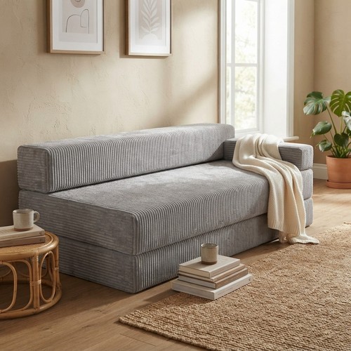 Stylish light grey bed - light, z