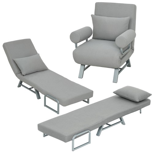 Homcom single sofa bed in - sofa, 3-in-1