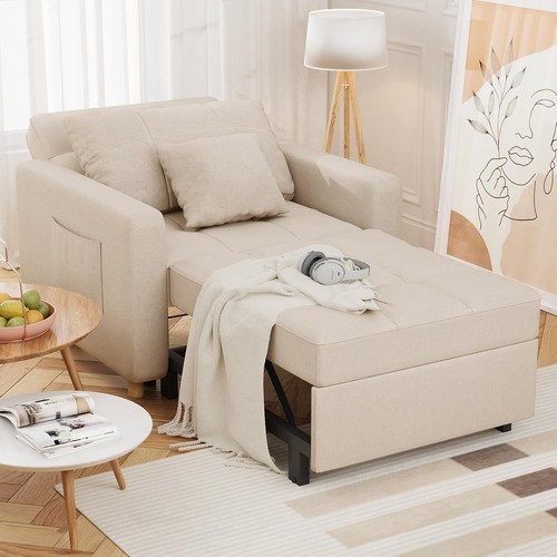 Convertible sofa bed beige - sofa,