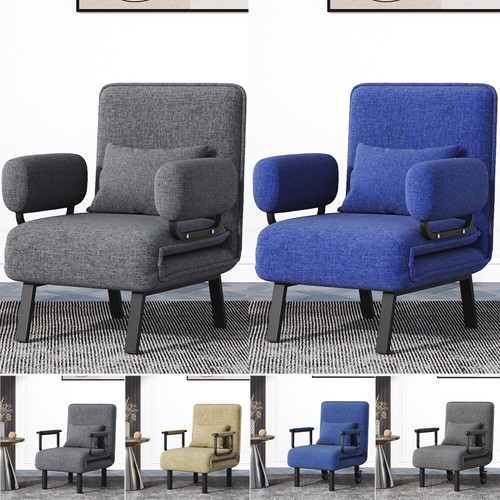 Folding futon chair - chair, single