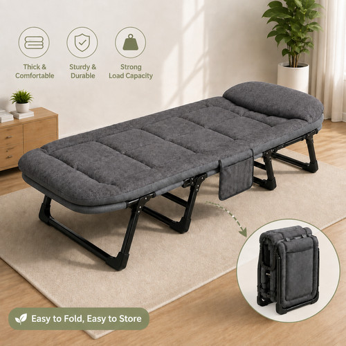 Single foldable folding bed - foldable, &
