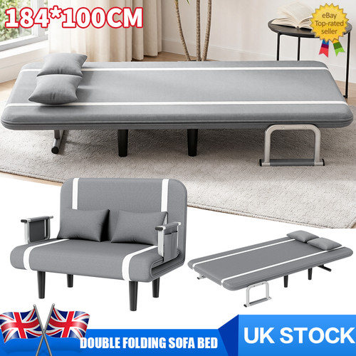 Double fabric sofa bed sleeper - bed,